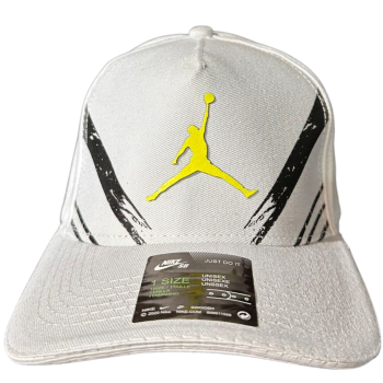 Boné Jordan Branco - Logo Amarela