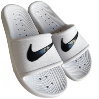 Chinelo Nike - Branco, Logo Preta