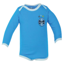 Body Curto Grêmio Bebê - Azul