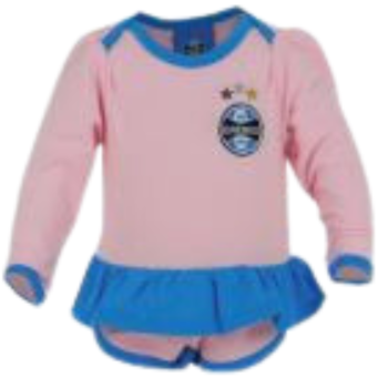 Vestido Grêmio Bebê Rosa - Manga Curta