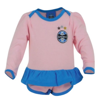 Vestido Grêmio Bebê Rosa - Manga Curta