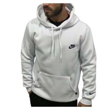 Moletom Nike Com Capuz - Branco, Nike Preto