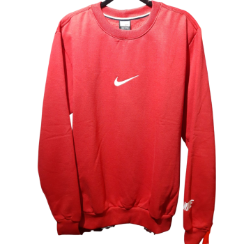 Moletom Nike Gola Careca - Vermelho, Nike Branco