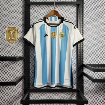 Camisa I Argentina + Patch campeão Copa do Mundo 2022